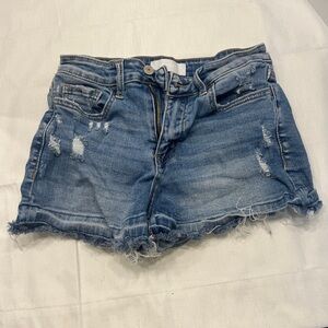 VERVET BY FLYING MONKEY Blue Distressed Jean Shorts Size Small